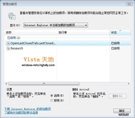 使用加载项扩展IE7浏览器的功能